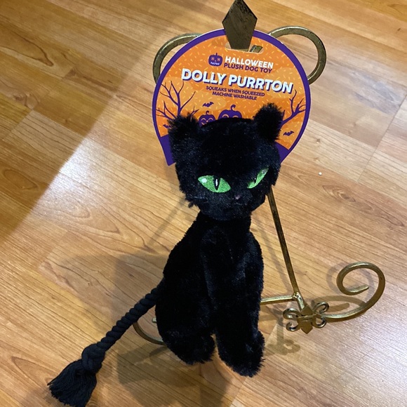 Fuzzyard  Plush  Black Cat Dog Toy With Squeaker. - Picture 2 of 5